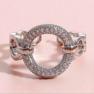 SILVER ZIRCON RING ADJUSTAABLE